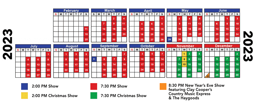 Haygoods Show Schedule in Branson and Showtimes