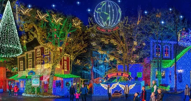 Silver Dollar City Christmas Light Display in Branson